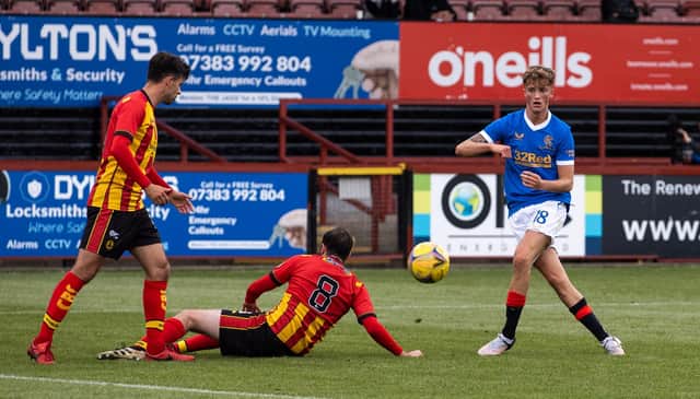 Ben Williamson in action for Rangers in a recent friendly against Partick Thistle. (Photo by Craig Williamson / SNS Group)