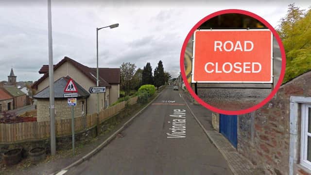 Properties on Victoria Avenue in Milnathort have been evacuated after 'unexploded' bomb discovered (Photo: Google Maps and PA).