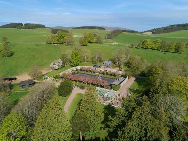 Aerial view of grounds.