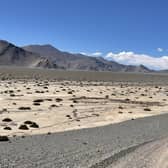 Driving in the Puna desert, a high-altitude plateau in the Catamarca Province of north-west Argentina. Pic: Sarah Marshall/PA.