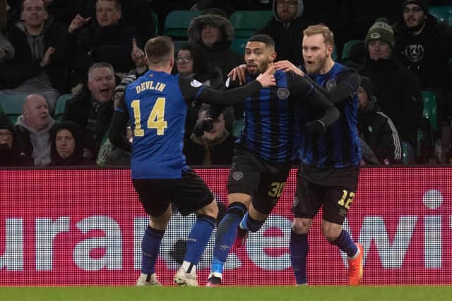 Hearts took the lead via Josh Ginnelly during the midweek match against Celtic.