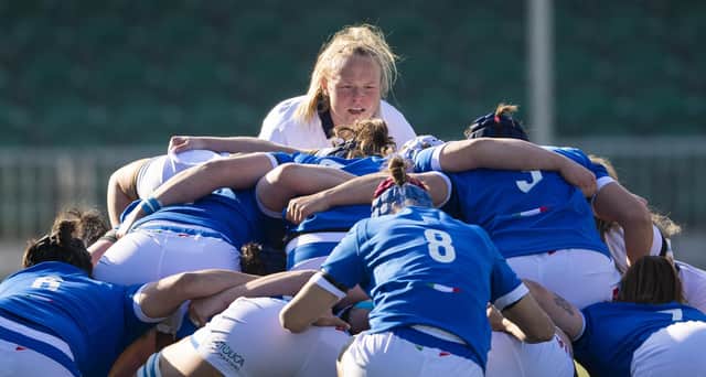 Siobhan Cattigan in action for Scotland during last year's Women's Six Nations match against Italy. (Photo by Ross MacDonald / SNS Group)