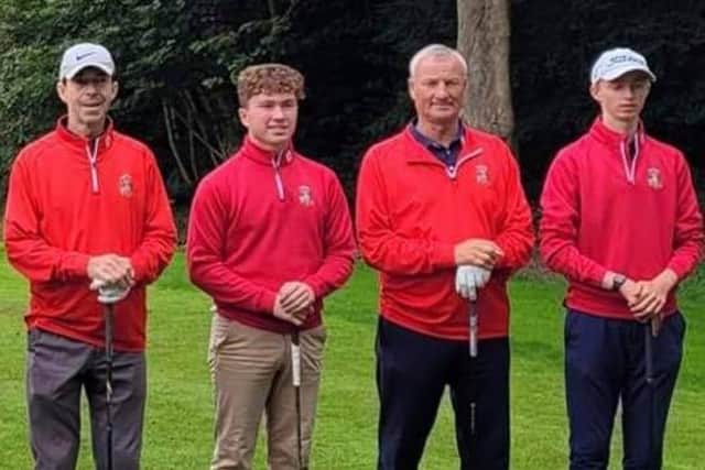Royal Burgess won the Edinburgh Inter-Club Tournament with a team comprising of, from left, Kenny Walker, Ciaran Paterson, John Fraser and Jake Johnston in the final.