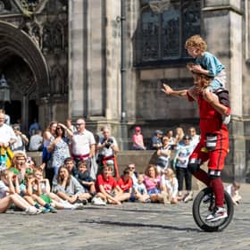 A performer at the Edinburgh Festival Fringe