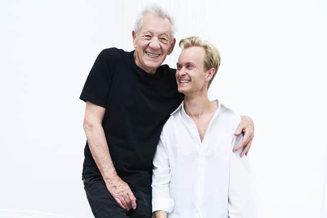 Ian McKellen with dancer Johan Christiansen, who will dance in Hamlet.