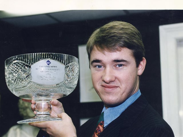 Stephen Hendry wins the Evening News Sports Personality Award for 1996