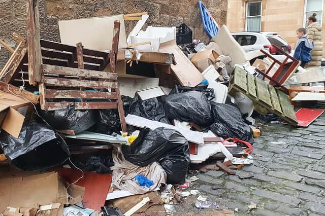 Around 26,000 tonnes of trash is unlawfully disposed of on public land annually, leaving Scottish authorities with a cleaning bill in the region of £11 million. Picture: John Devlin