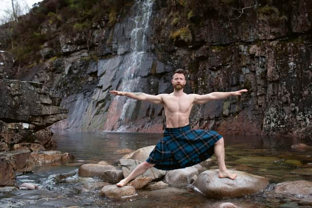 WILD KILTED YOGA by Finlay Wilson. Hodder & Stoughton Publishers 2021.