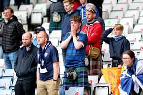 Fans look dejected after Scotland's Euros loss to the Czech Republic at Hampden Park (Picture: Robert Perry/Getty Images)