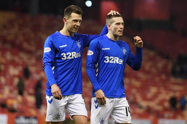 Ryan Jack and Ryan Kent are both close to making a return to the Rangers squad. Picture: SNS