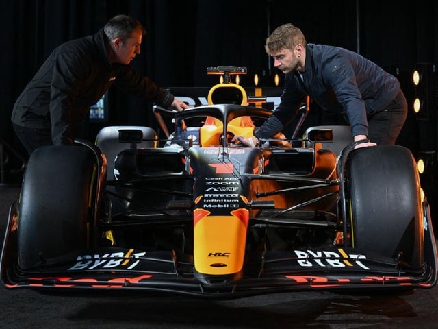 Another view of Red Bull's car for the 2023 F1 season. The team also announced that fans would be given the opportunity to design three bespoke liveries for the trio of races scheduled to take place in the USA this year - in Miami, Austin and Las Vegas.