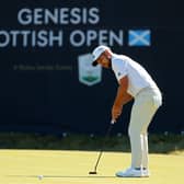 Xander Schauffele putts in the final round on his way to winning the Genesis Scottish Open at The Renaissance Club last summer. Kevin C. Cox/Getty Images.
