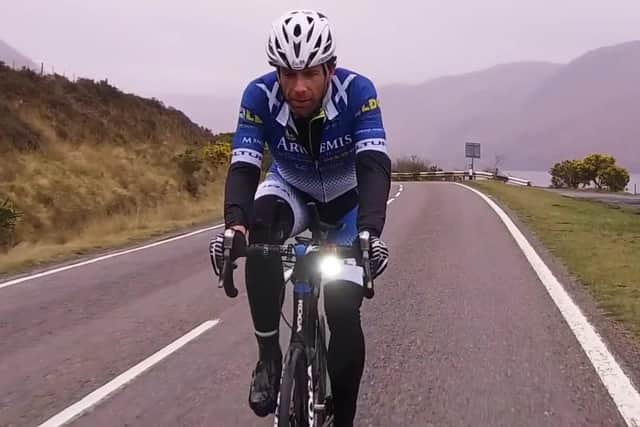 Mark Beaumont on the Sottish leg of his Around Britain cycle in 2017 (Picture: GCN+)