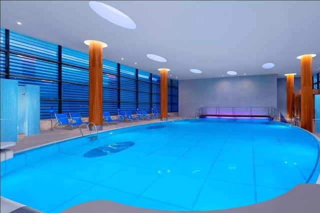 Top floor swimming pool at One Spa