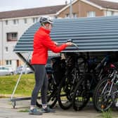 Secure bike storage provided in the Gorbals, Glasgow