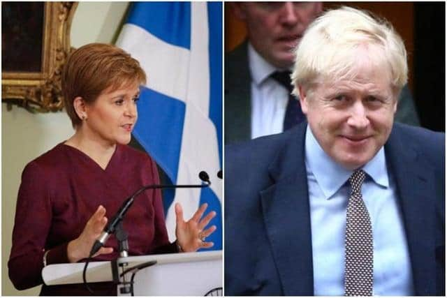 Nicola Sturgeon and Boris Johnson.