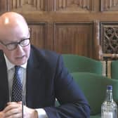 Lord Geidt, Boris Johnson's adviser on ministerial interests giving evidence to the Commons Public Administration and Constitutional Affairs Committee