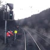 CCTV image from the train showing the start of the emergency speed restriction. Picture: Avanti West Coast