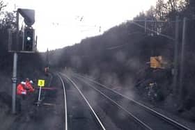 CCTV image from the train showing the start of the emergency speed restriction. Picture: Avanti West Coast