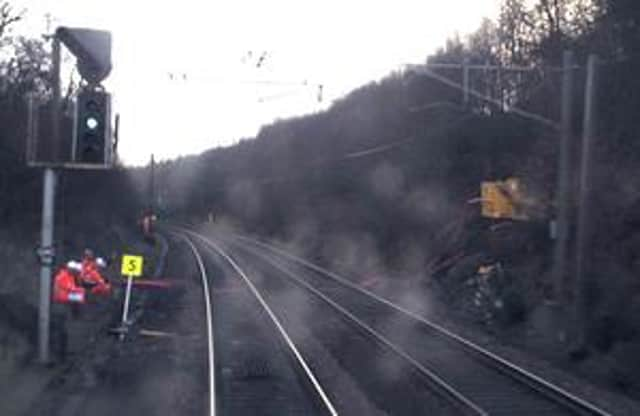 CCTV image from the train showing the start of the emergency speed restriction. Picture: Avanti West Coast