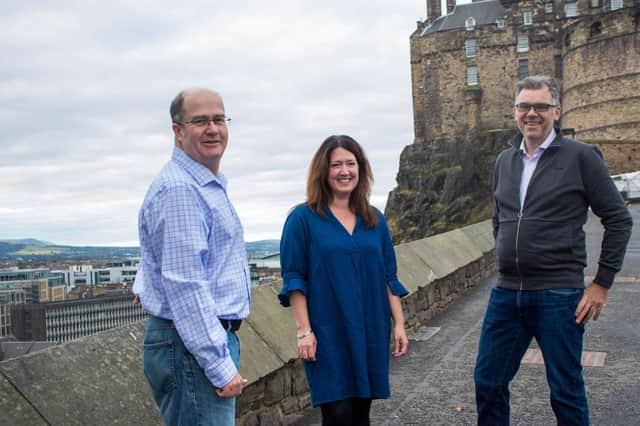 Members of the Siccar management team: chief technology officer Stuart Fraser, chairperson Carolyn Jameson and chief executive Peter Ferry.