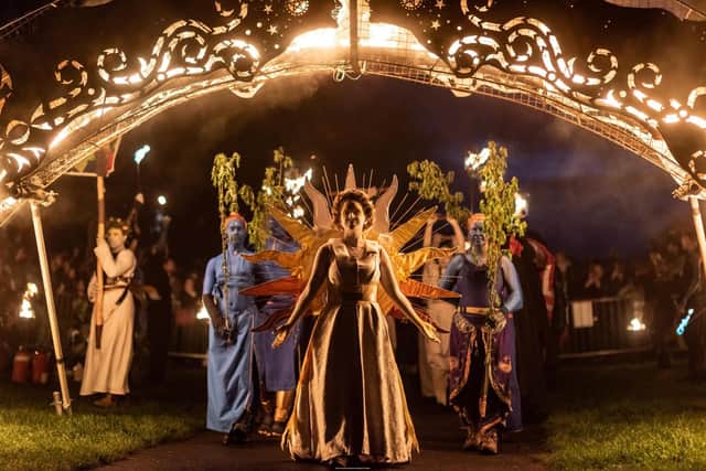 The May Queen presides over the Beltane Fire Festive, leading performers and acting out rituals inspired by ancient Celtic customs