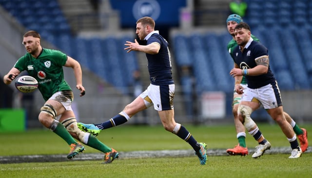 Finn Russell's box of tricks includes footballer prowess with the ball at his feet and this would bring him Scotland's first-half try