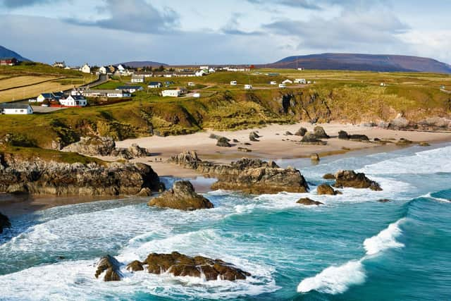 Sango Bay beach at Durness = one of Scotland's stunning North Atlantic beaches