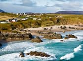 Sango Bay beach at Durness = one of Scotland's stunning North Atlantic beaches