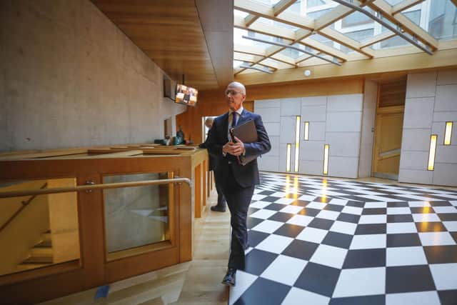 Deputy Scottish First Minister John Swinney arriving to deliver the Scottish Budget. Picture: Andrew Cowan - Pool/Getty Images