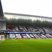 Rangers fans put on a display for Remembrance Day before the match against Hearts.