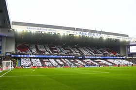 Rangers fans put on a display for Remembrance Day before the match against Hearts.