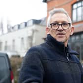 Gary Lineker outside his home in London