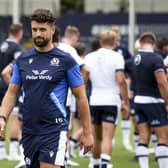 Adam Hastings during a Scotland training session at the Hive Stadium in Edinburgh.  (Photo by Craig Williamson / SNS Group)