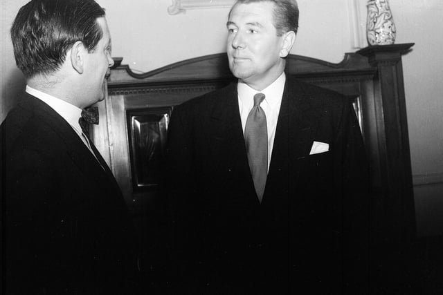 Actor Michael Redgrave at the Cameo Cinema in August 1954.