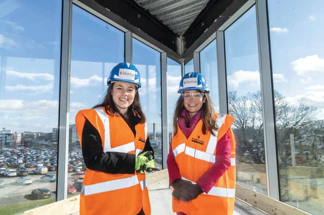 Kate  Forbes  Cabinet Secretary for Finance on a visit to Biohub in Aberdeen