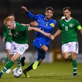 Liam Scales (left) in action for Ireland's Under-21s. (Photo by Harry Murphy/Getty Images)
