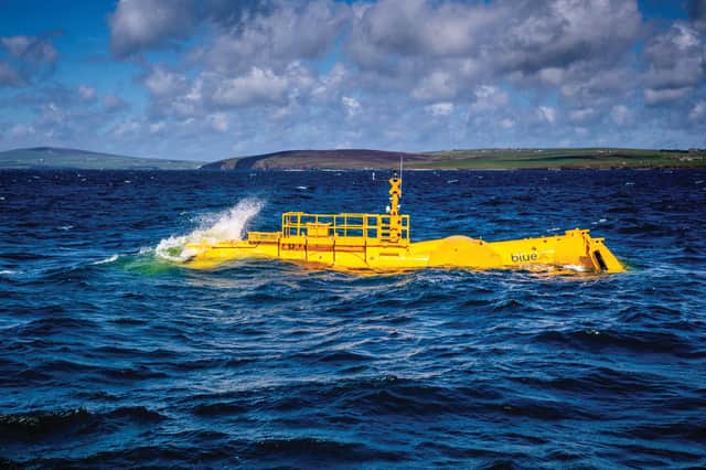 Tidal energy technology is being tested in Orkney.