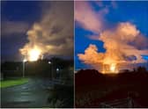The flaring above Mossmorran chemical plant in Fife. Pic: Ash Alay/ Elaine Green
