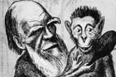 Charles Darwin is depicted as an ape in this satirical image from the London Sketch Book of 1860 (Picture: Hulton Archive/Getty Images)