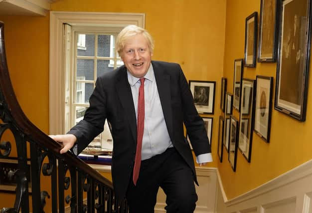 The Prime Minister Boris Johnson arrives back at No10 Downing Street from hospital after the birth of his baby son with his partner Carrie Symonds