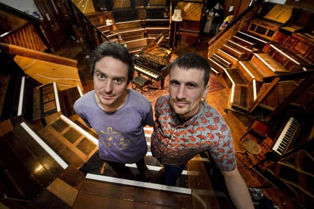 Musicians and Pianodrome founders Tim Vincent-Smith and Matthew Wright will be appearing at the old Royal High School during the Fringe. Picture: Gary Cavanagh