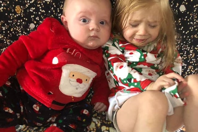 Caroline Procter shared this photo of her grandson's first Christmas.