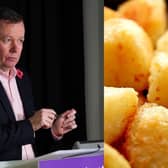 Jason Leitch warns public of communal potato bowl during Christmas dinner but says not to worry about wrapping paper.