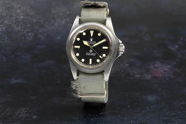 The rare MilSub Rolex, which has sat in its owner's drawers for decades, h is expected to bring between £80,000 and £120,000 at auction on Wednesday at Bonhams, in London
Pic: Nick Brewster