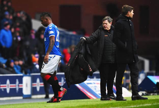 Alfredo Morelos will miss the next two Rangers game. Picture: SNS