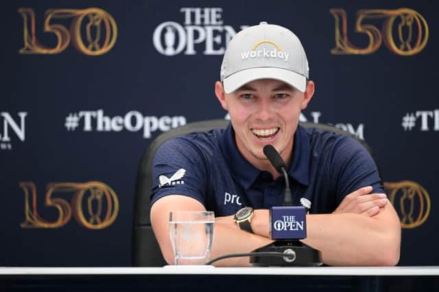 US Open champion Matthew Fitzpatrick during his pre-150th Open press conference at St Andrews. Picture: Ross Kinnaird/Getty Images.