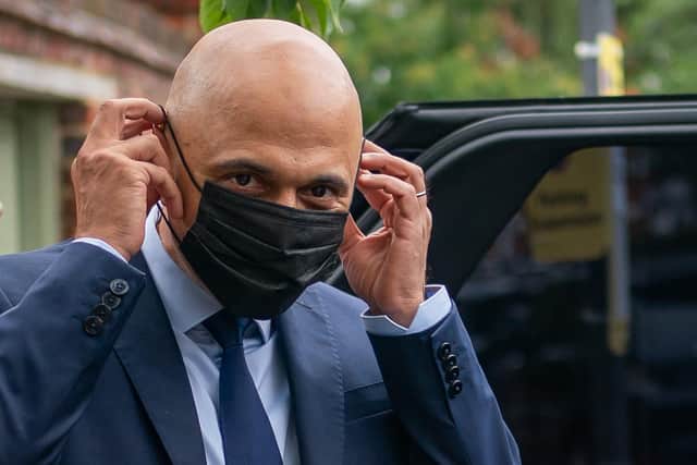 Former Chancellor Sajid Javid, outside his home in south west London, after he was appointed as the new UK health secretary. Picture: Aaron Chown/PA Wire