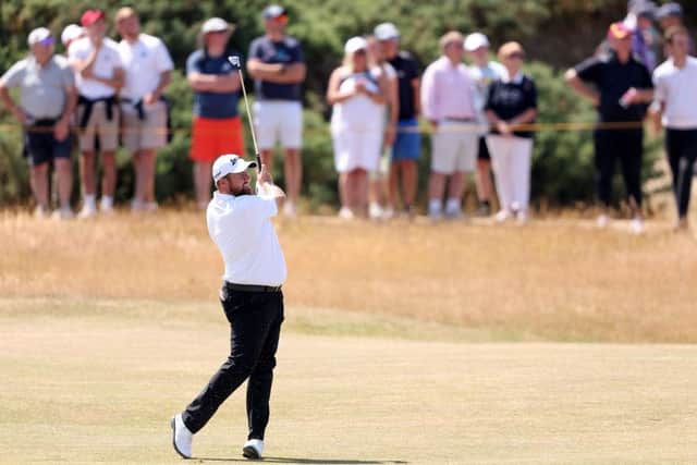 Shane Lowry made his move in the 150th Open with back-to-back eagle-2s around the turn on the Old Course at St Andrews. Picture: Warren Little/Getty Images.