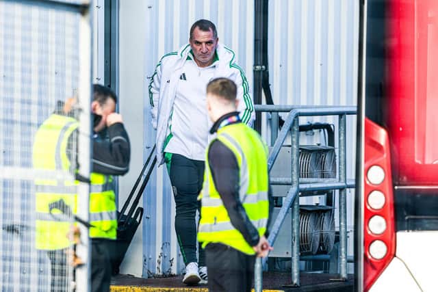 Celtic manager Brendan Rodgers is pictured as Celtic depart for Italy from Glasgow Airport, on October 22, 2024, in Glasgow, Scotland. (Photo by Craig Foy / SNS Group)